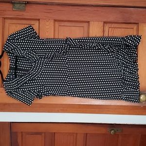 Ladies 14 NWT AGB black dotted dress